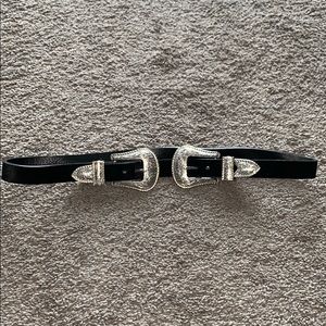 Western Double Buckle Belt